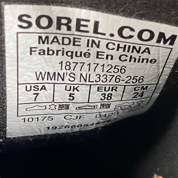 Sorel Women's Lexie Brown Leather Wedge Ankle Boots Size US 7 - Picture 10 of 10